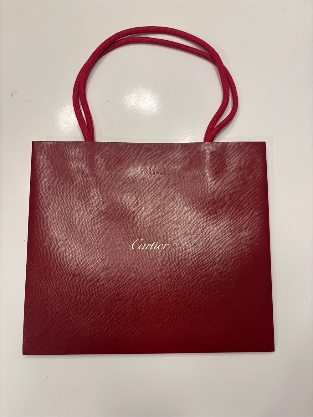 Cartier Red & Gold Branded Gift Bag